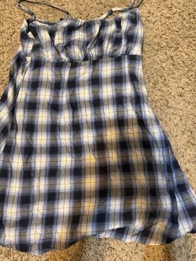Forever 21 Blue and White Plaid Girls' Sundress